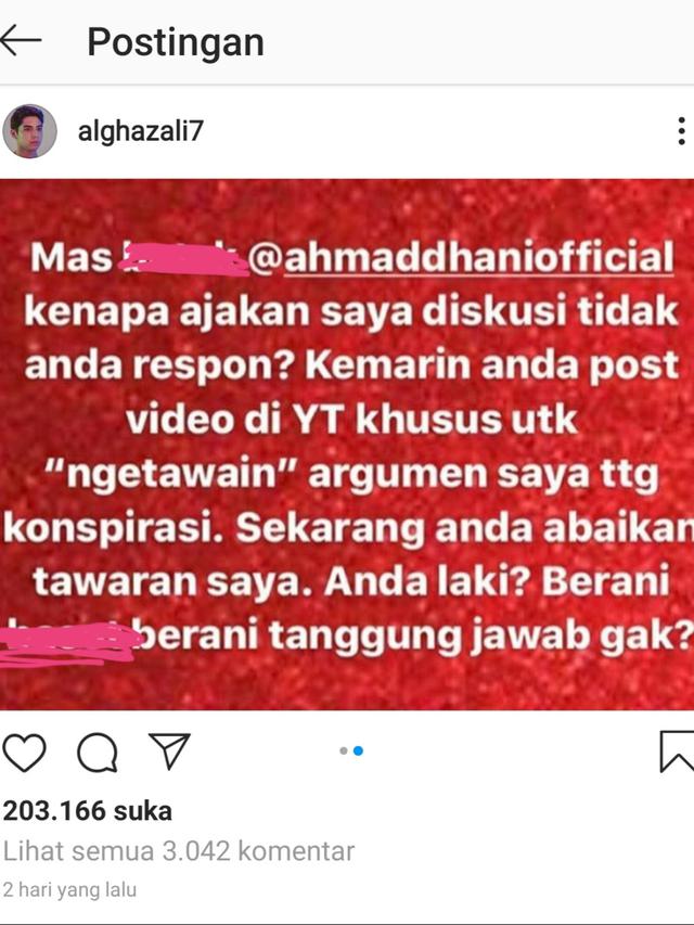 Jerinx Sid Sindir Ahmad Dhani Al Ghazali Kirim Serangan Balik Showbiz Liputan6 Com