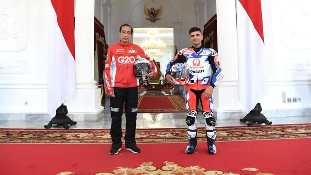 Presiden Jokowi Terima Pembalap MotoGP di Istana Negara