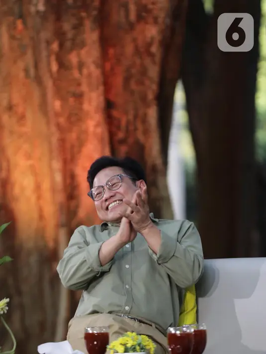 Bakal Calon Wakil Presiden, Muhaimin Iskandar menjelaskan sejumlah hal terkait pencalonannya dalam Pilpres 2024 mendatang. (Liputan6.com/Helmi Fithriansyah)