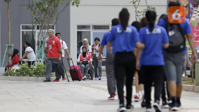 Kegiatan Atlet Asian Para Games 2018 di Wisma Atlet Kemayoran