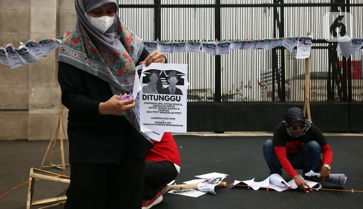 Koordinator Nasional Jaringan Nasional Advokasi Pekerja Rumah Tangga (Jala PRT) Lita Anggraini mengatakan RUU PPRT sudah mandek sekira 19 tahun di DPR. (Liputan6.com/Johan Tallo)