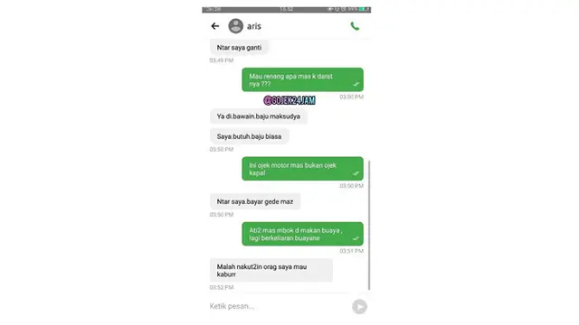 Ingin Kabur, Napi Ini Order Lewat Ojek Online dari Nusa Kambangan