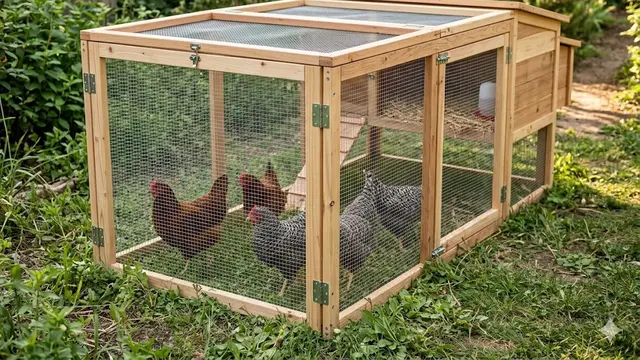 Kandang Ayam Lipat dari Rangka Kayu