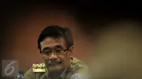 Wakil Gubernur DKI, Djarot Saiful Hidayat menghadiri pertemuan bersama pimpinan Ombudsman RI, di Jakarta, Selasa (26/7). Pertemuan terkait temuan Ombudsman RI terhadap penyimpangan di sejumlah sektor pelayanan di Ibu Kota. (Liputan6.com/Gempur M Surya)