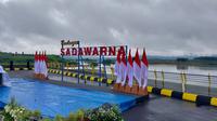 Presiden Joko Widodo atau Jokowi meresmikan Bendungan Sadawarna di Kabupaten Sumedang, Jawa Barat (dok: Arief)