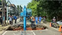 Pemkot Jaksel Kucurkan Rp 380 Juta untuk Perbaikan Saluran Amblas di Lenteng Agung