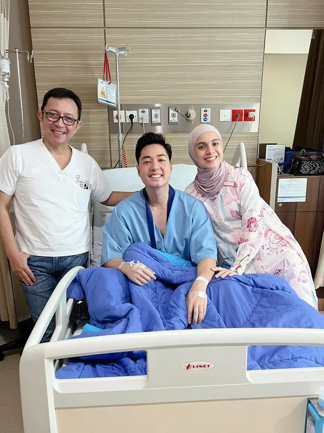 Nycta Gina temani Rizky Kinos operasi (Instagram/missnyctagina)