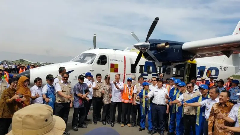 PT Dirgantara Indonesia (Persero) kembali melakukan uji coba produk terbarunya pesawat N219 pada Rabu (16/8/2017). (Foto: Istimewa)