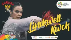 Lindswell Kwok mempersembahkan emas kedua bagi Indonesia di Asian Games 2018 setelah memenangi lomba nomor Taijiquan di JIExpo, Kemayoran Jakarta, Senin (20/8/2018).
