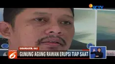 Pos pengamatan gunung api agung di Desa Rendang, Karangasem, mencatat aktivitas Gunung Agung masih terus berlangsung.