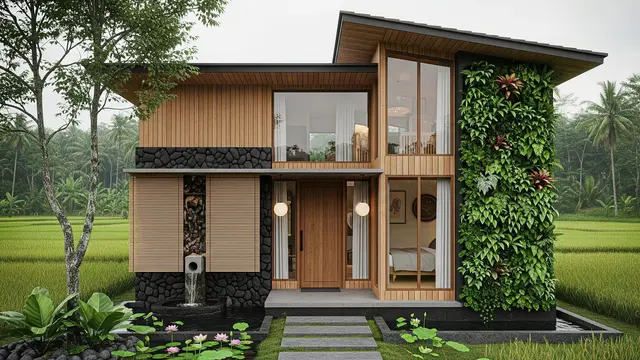Model Rumah Kecil Bergaya Japandi Mewah Terbaru 2025/ Ilustrasi AI