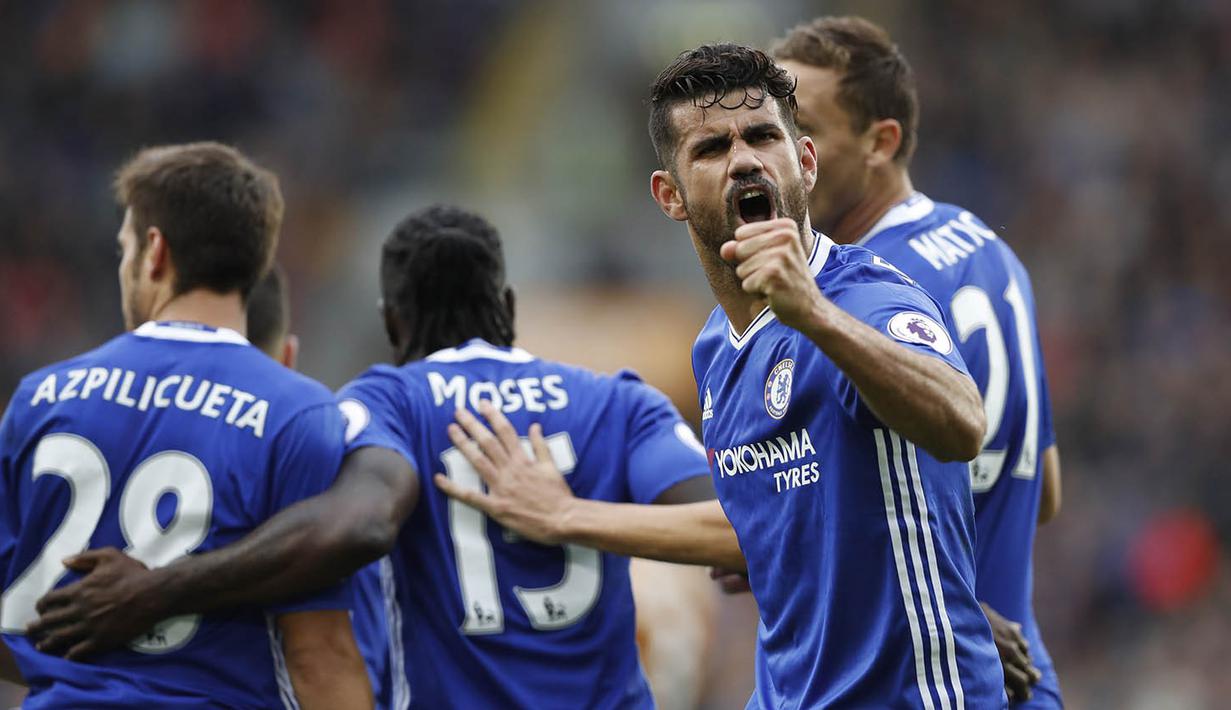 Setelah gagal menang dalam tiga laga terakhir Premier League, Chelsea akhirnya bangkit. Pada pekan ketujuh, The Blues berhasil menang 2-0 atas tuan rumah, Hull City. (Reuters/Cral Recine)