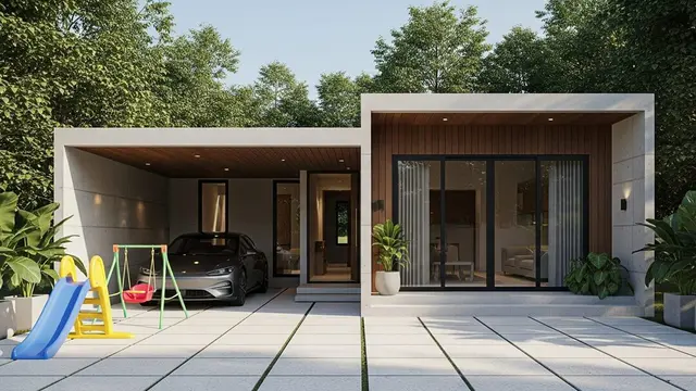 Model Rumah Mungil Tapi Punya Garasi Muat Mobil
