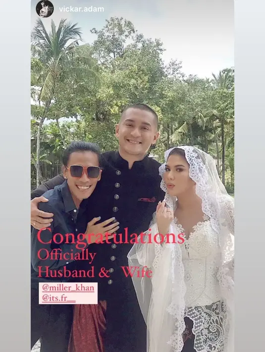 Pernikahan Miller Khan dan Farina Rebecca (Instagram/miller_khan)