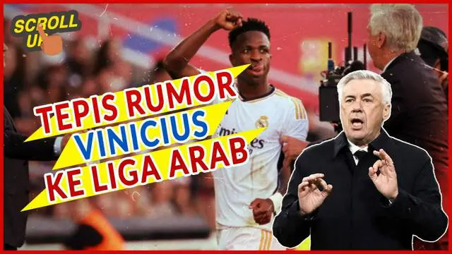 VIDEO: Carlo Ancelotti Tepis Rumor Vinicius Junior Pindah ke Liga Arab Saudi