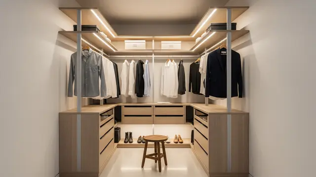 Tips Mendesain Walk-In Closet di Ruangan Minimalis/ Ilustrasi AI