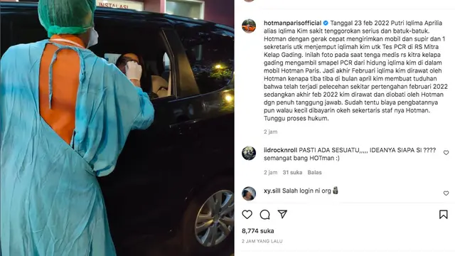 Hotman Paris Heran Dituding Lakukan Pelecehan, Justru Pernah Bantu Pengobatan Iqlima Kim Saat Sakit Februari 2022. (instagram.com/hotmanparisofficial)