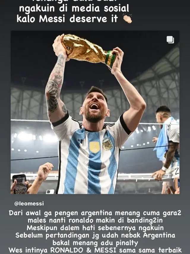 Via Vallen Akui Tak Mau Lionel Messi Juara Piala Dunia 2022, Takut Semakin Dibandingkan-Bandingkan dengan Cristiano Ronaldo 