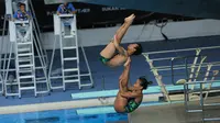 Indonesia gagal meraih medali emas loncat indah SEA Games 2017 di Kuala Lumpur, Malaysia. (Liputan6.com/Faizal Fanani)