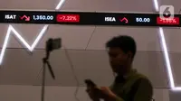 Sebanyak 672 saham turun, 30 naik, dan 95 lainnya tetap atau stagnan. (Liputan6.com/Herman Zakharia)