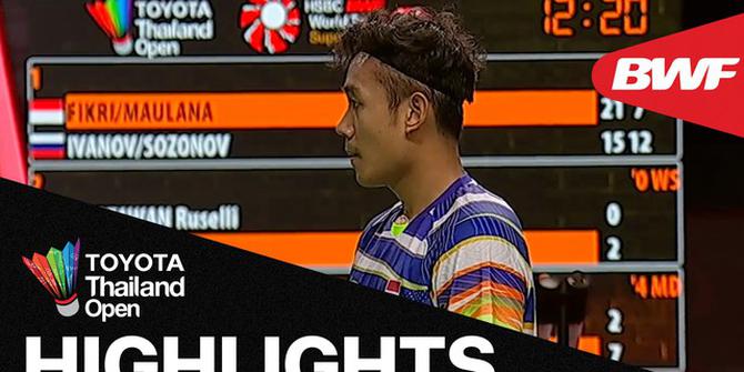VIDEO: Highlights Kemenangan Ganda Putra Indonesia, Shohibul Fikri / Bagas Maulana atas Pasangan Rusia di Babak I Thailand Open