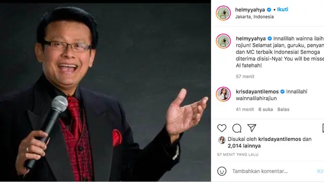 Koes Hendratmo Meninggal Dunia, Helmy Yahya: Selamat Jalan MC Terbaik Indonesia