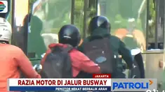 Pengendara yang nekad kabur, bahkan menyalip diantara bus Transjakarta dengan mengabaikan keselamatan mereka.