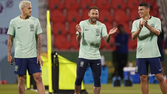 Latihan Brasil di Piala Dunia 2022