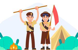 Ilustrasi pramuka. (Photo Copyright by Freepik)