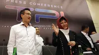 Mbak Tutut saat jumpa pers di Financial Club, Graha Niaga Sudirman, Jakarta, Jumat (21/11/2014). 