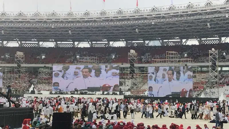 Jokowi hadiri acara ribuan relawan di GBK Senayan