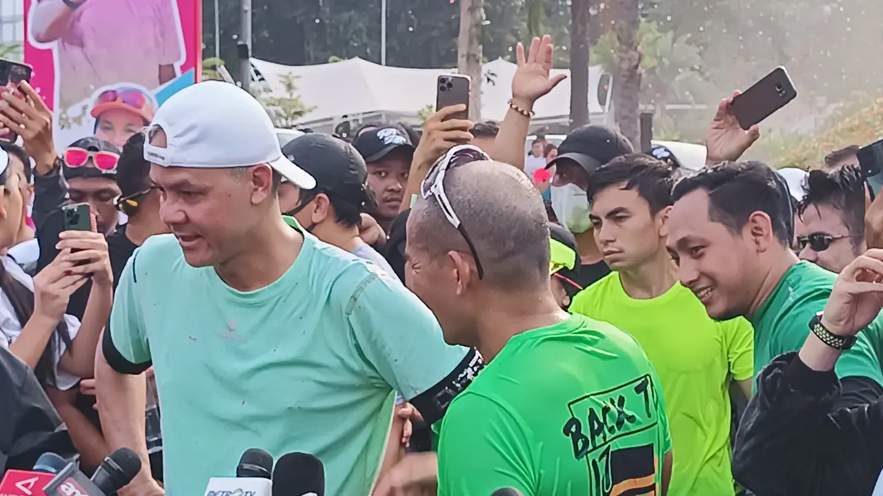 Ganjar Pranowo Lari Pagi Bareng Sandiaga Uno