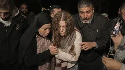 Perempuan 22 tahun itu ditangkap oleh pasukan Israel di wilayah pendudukan Tepi Barat pada awal bulan ini karena dicurigai "menghasut kekerasan dan kegiatan teroris". (AP Photo/Nasser Nasser)