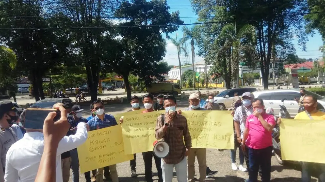 Para Jurnalis di Merangin Jambi Minta Tindakan Premanisme Dihentikan