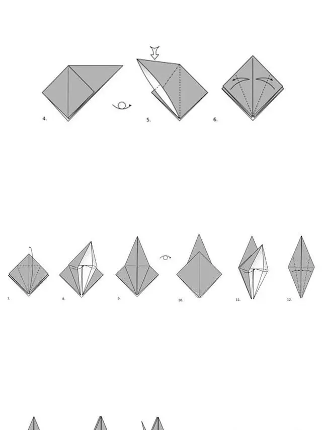 Cara membuat burung dari kertas origami: bangau