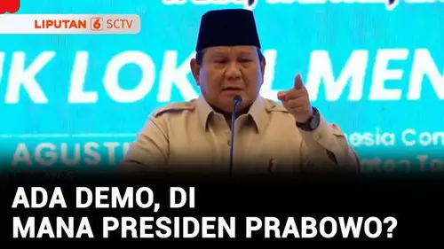VIDEO: Presiden Prabowo Hadiri APKASI Otonomi Expo 2025 saat Buruh Gelar Demo di DPR