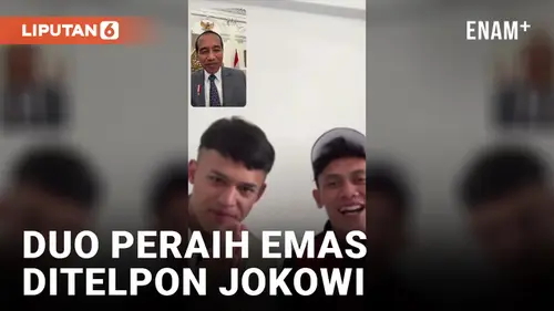 VIDEO: Jokowi Telpon Veddriq Leonardo dan Rizki Juniansyah