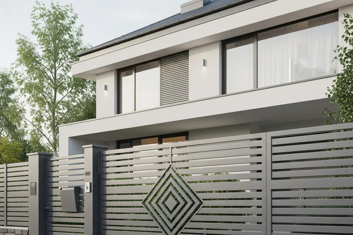 Model Pagar Rumah Baja Ringan Minimalis 2025 (Image by Gemini AI)