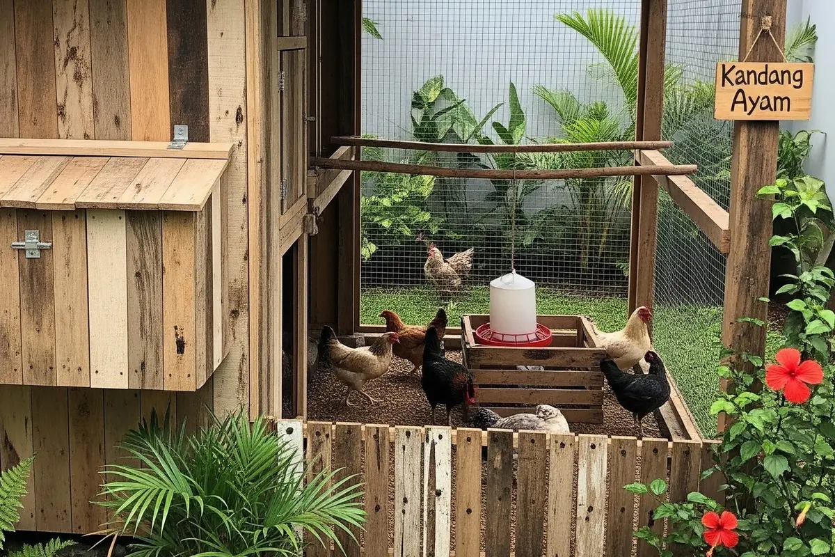 9 Ide Kandang Ayam Estetik dari Kayu Bekas yang Tetap Kokoh dan Murah