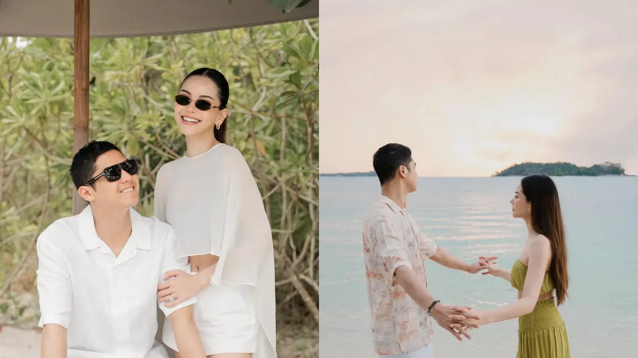 Romantisme Prewedding Alyssa Daguise dan Al Ghazali di Belitung dalam Balutan Resortwear