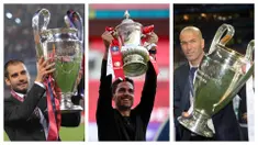 Memulai sebuah pekerjaan baru, biasanya membutuhkan waktu untuk beradaptasi. Tak terkecuali untuk jabatan pelatih tim sepak bola di Eropa. 5 pelatih berikut ternyata tak butuh waktu lama untuk mempersembahkan trofi di musim pertamanya. Siapa saja mereka? (Kolase Foto AFP)