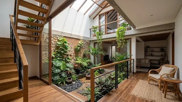 7 Inspirasi Desain Void Rumah Kecil, Trik Bikin Hunian Mungil Terasa Lega dan Sejuk