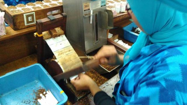 Semangat ribuan pekerja PT Djarum melinting, merapikan, dan mengepak jutaan batang rokok. (Fiki/Liputan6.com)