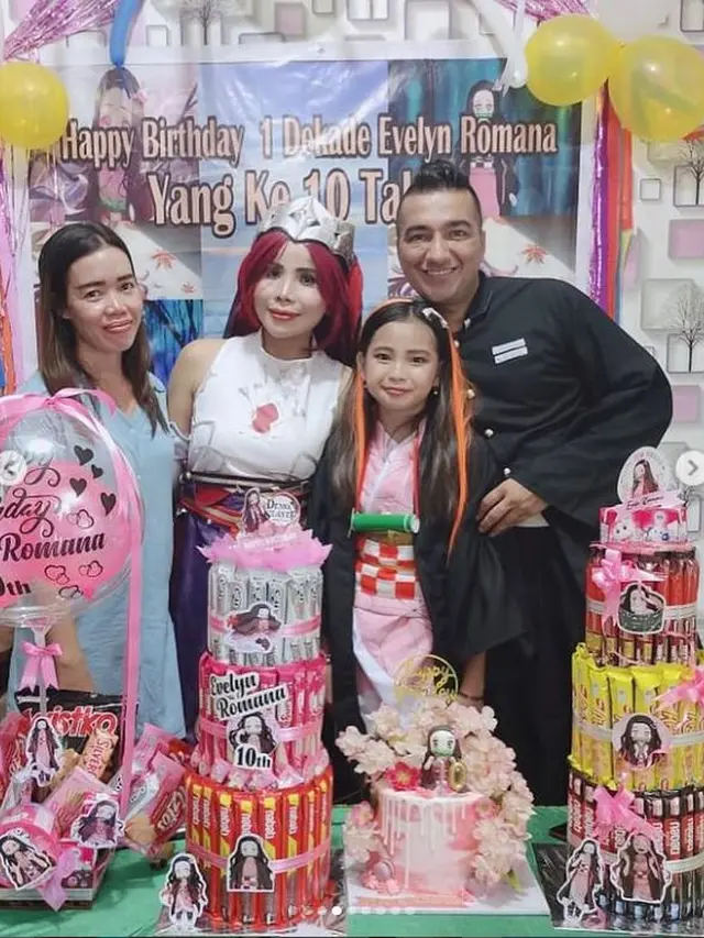 6 Potret Pesta Ulang Tahun Evelyn Anak Eva Belisima, Cosplay Jadi Karakter Anime