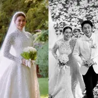 Sebagai Dior Ambassador, Kimberley Anne Woltemas secara khusus memilih gaun rilisan rumah mode mewah asal Prancis itu di hari pernikahannya. [IG/kimmy_kimberley]