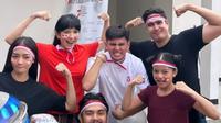 Para pemeran Cinta Setelah Cinta SCTV dalam lomba 17 Agustus sambut HUT RI ke-78 (Foto: instagram @sctv)