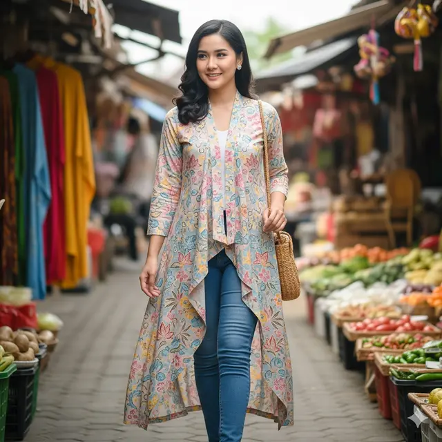 Outer Cardigan Batik Pastel
