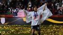 Homare Sawa adalah pemegang rekor dengan enam kali tampil di Piala Dunia Wanita. Sawa sukses membawa Jepang menjadi juara Piala Dunia Wanita 2011 dan terpilih sebagai Pesepakbola Wanita Terbaik Dunia 2011. (AFP/Patrik Stollarz)
