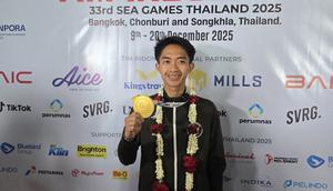 Robi Syianturi rebut emas marathon putra SEA Games 2025 (Liputan6.com/Thomas)