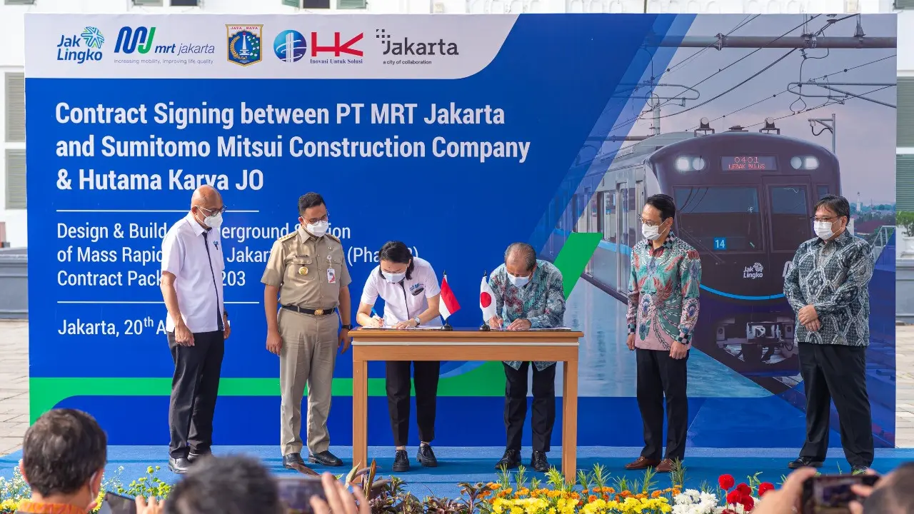 Kontrak proyek MRT Jakarta Fase 2A (Bundaran HI- Kota) ditandatangani